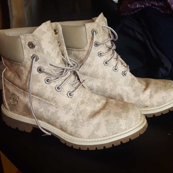 floral timberland boots